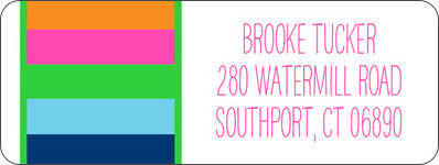 Sorbet Stripes Return Address Labels